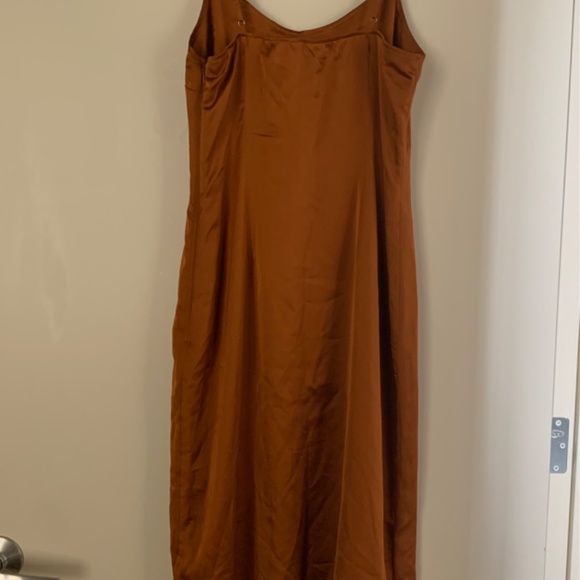 Abercrombie Satin Midi Slip Dress | Size Medium - Picture 3 of 5